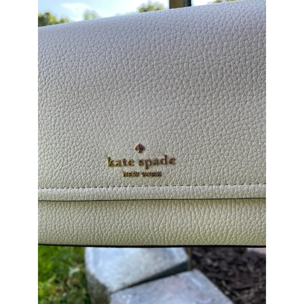 Kate Spade Bag Rosie Cream Pebbled Leather Small Flap Camera Crossbody